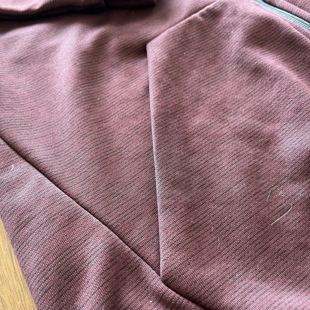 Nike Dri-FIT Hoodie Men M Red Burgundy Full Zip Fleece Training 860465-655